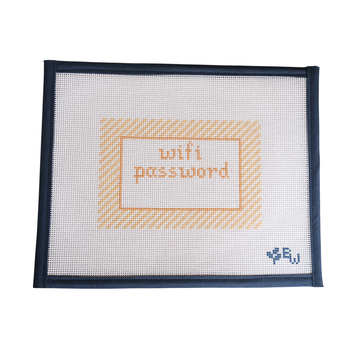 Wifi Password Sign - Gold Stripes
