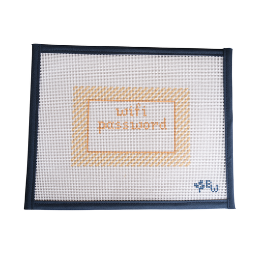 Wifi Password Sign - Gold Stripes